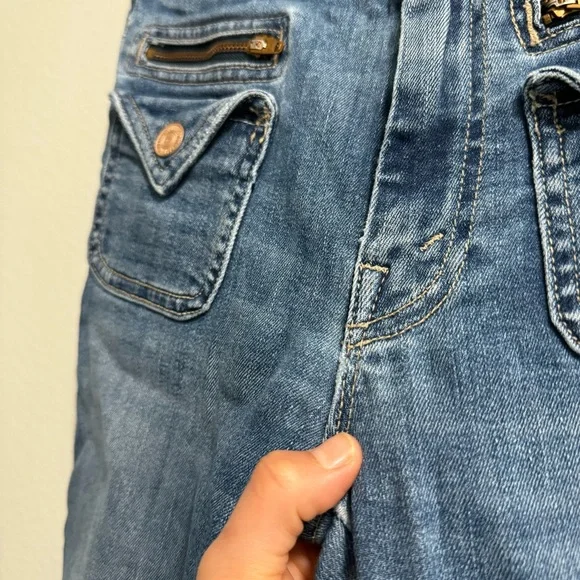 Mother Denim The Insider Crop Point Racing Hearts Size 24 - Picture 10 of 16